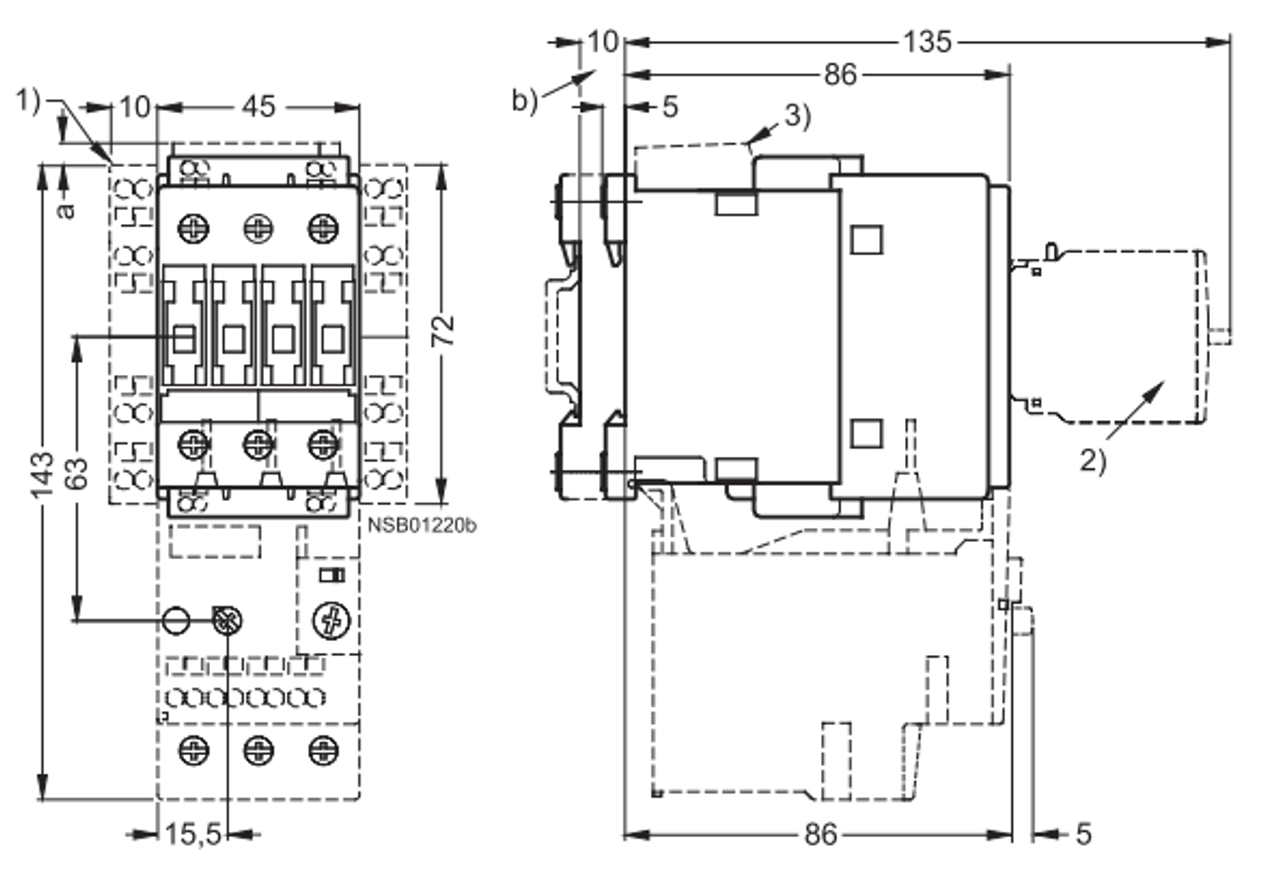 Siemens 3RT1033-1AC20 dimensions