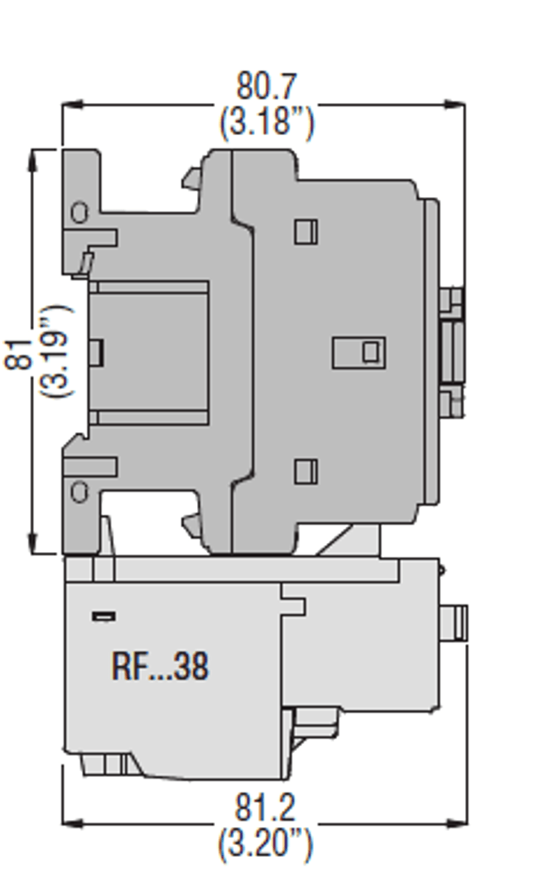 Lovato BF0910A23060 side dimensions