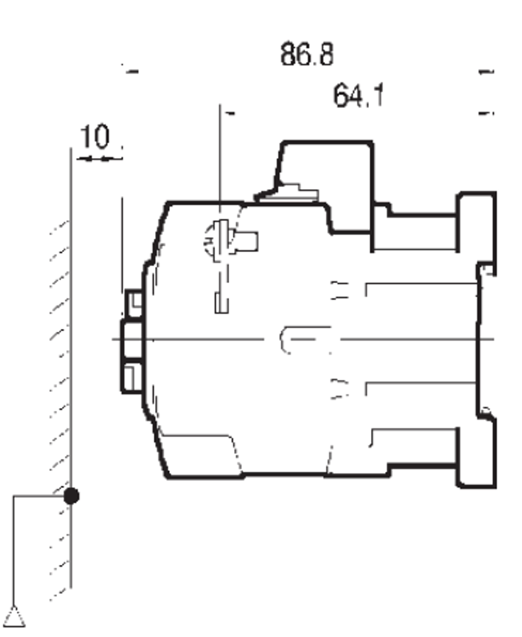 Benshaw RSC-22-6AC240 side dimensions