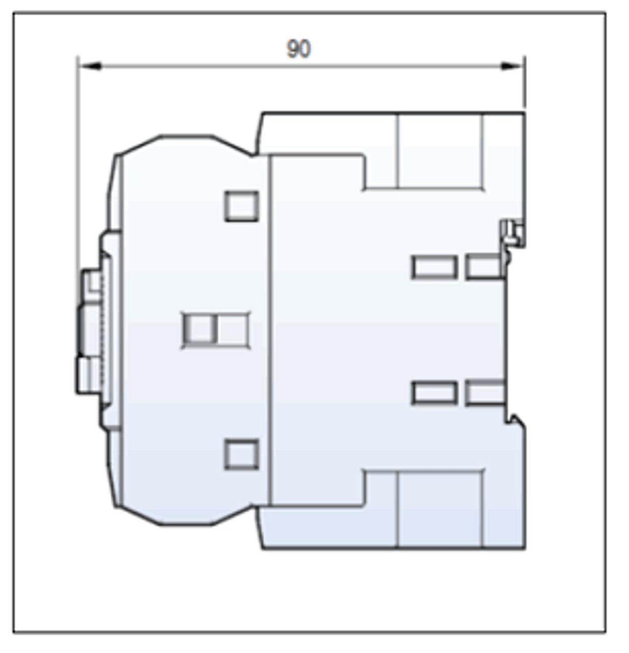 Benshaw RC-40A-56AC120 side dimensions