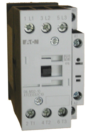 Eaton XTCE032C10 XT IEC 32A 3-pole contactor front view