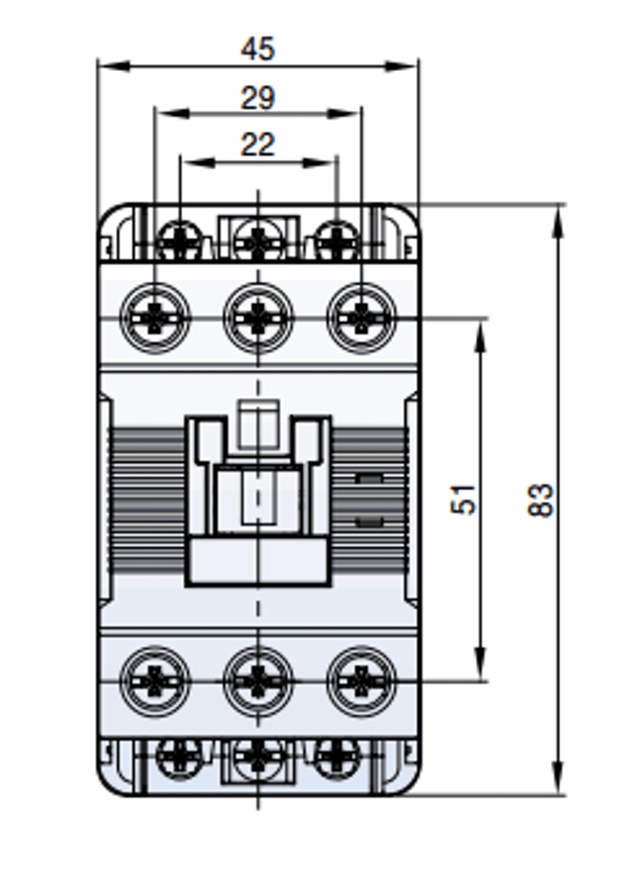 Metasol MC-40A front dimensions