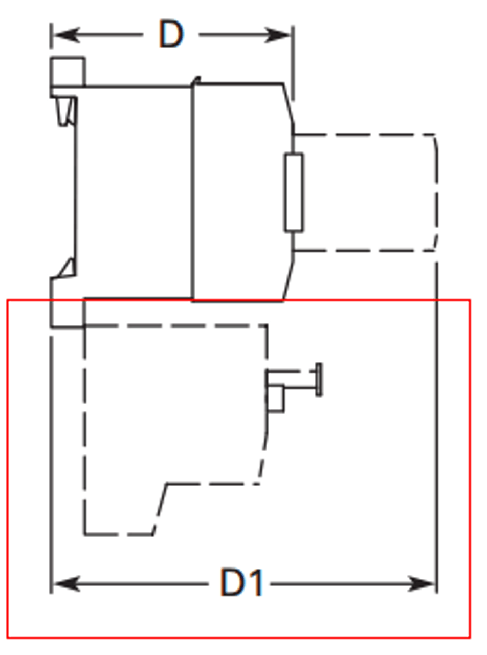 Eaton XTOM009AC1 side dimensions