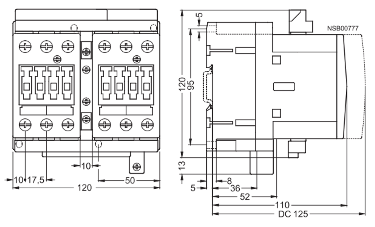 Siemens 3RA1336-8XB30-1AP6 dimensions