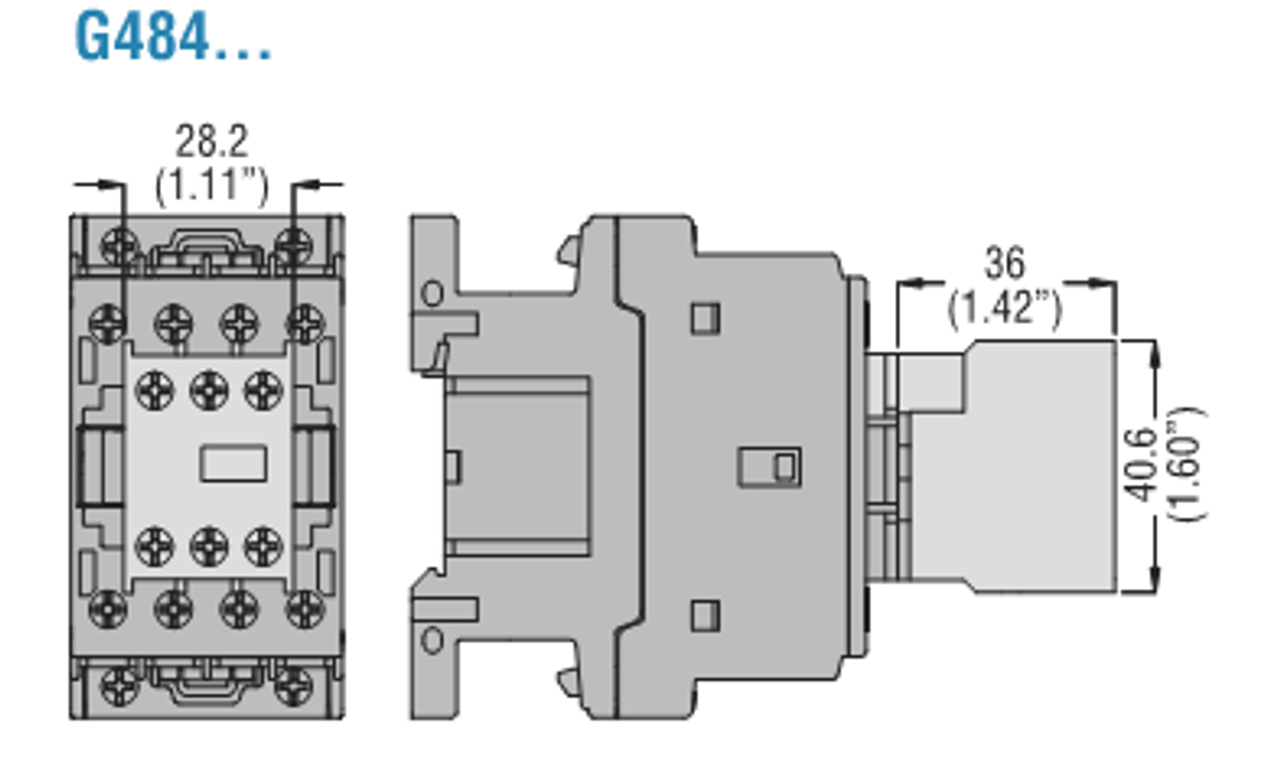 Lovato G48412 dimensions