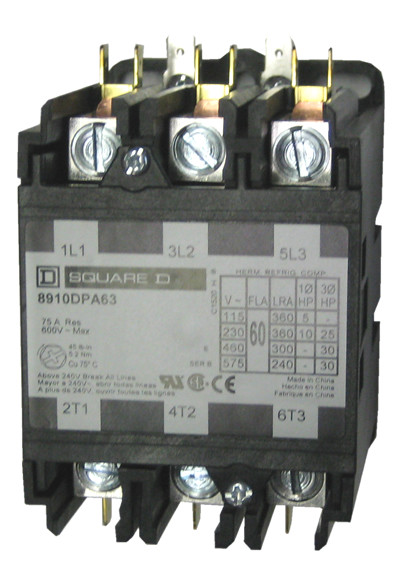 Square D 8910DPA63V02 3 pole 60 AMP contactor | 120 volt AC