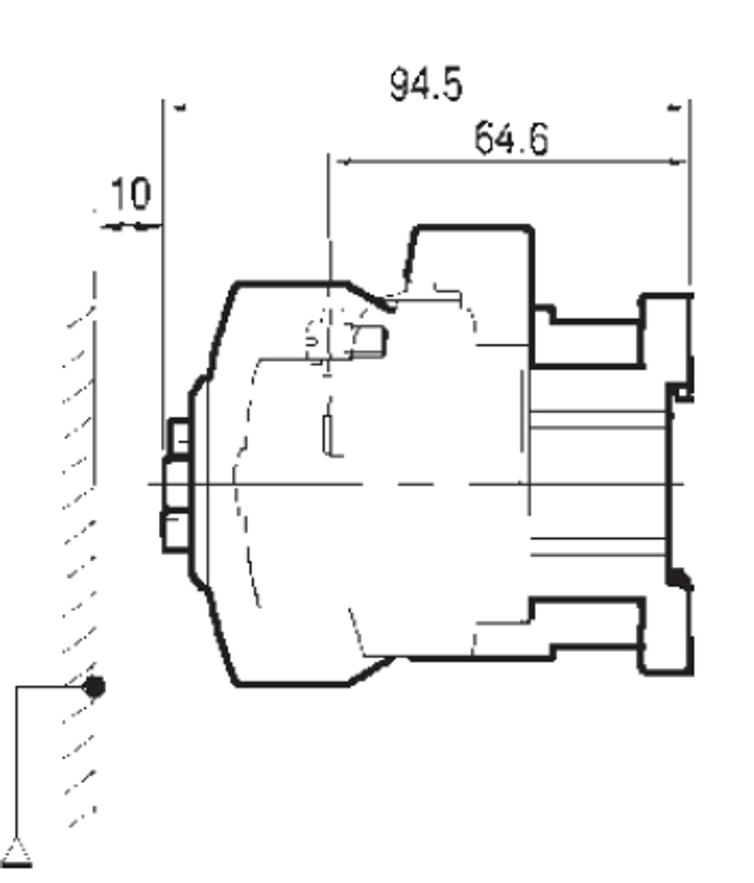 Benshaw RSC-40-6AC120 side dimensions