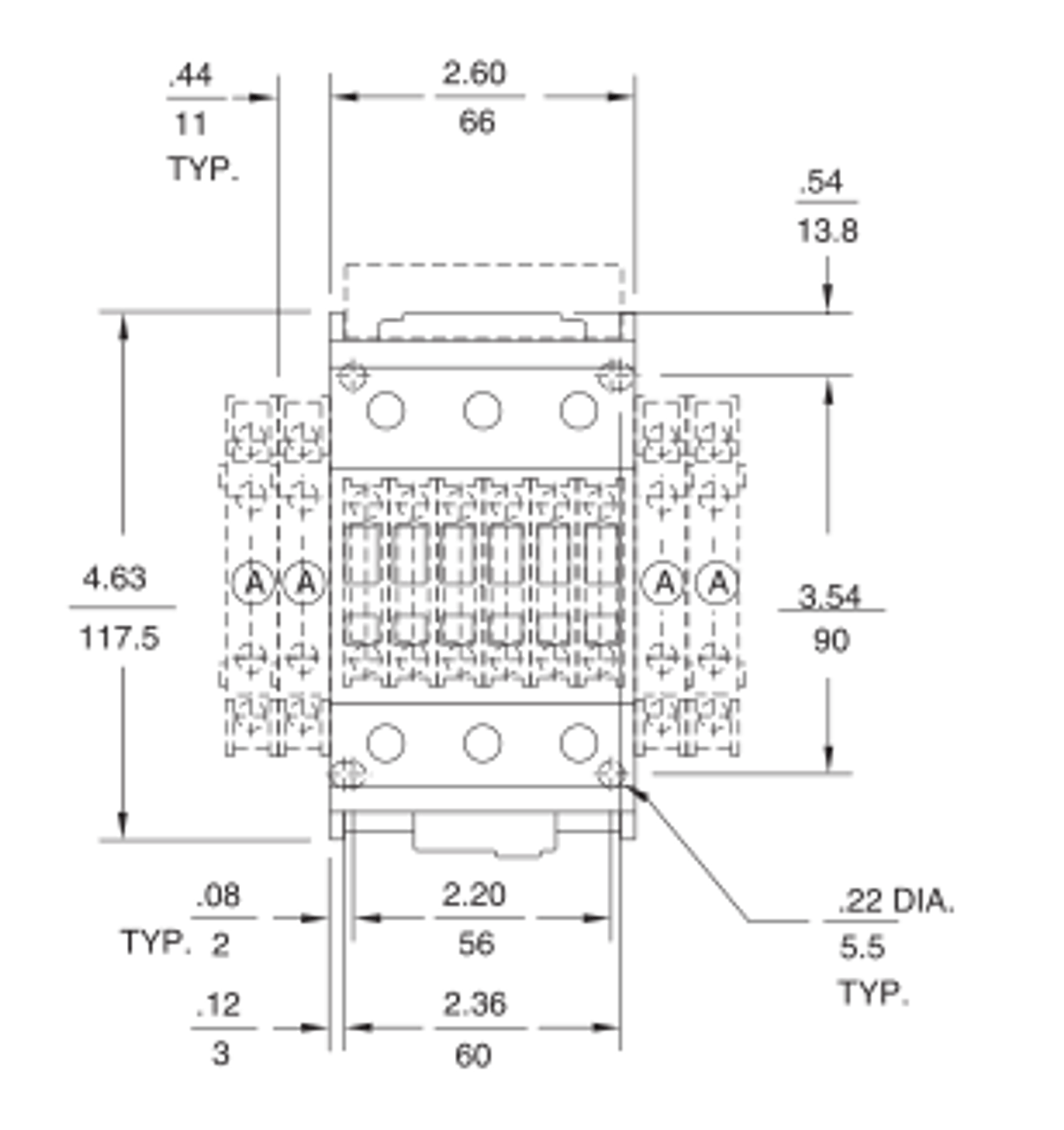 GE CL06A311MU front dimensions