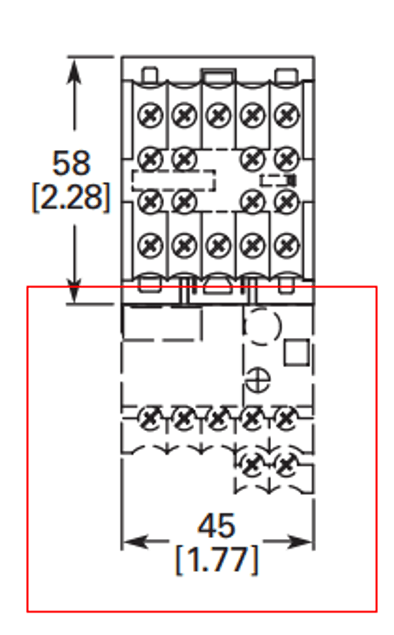 Eaton XTOMP40AC1 front dimensions