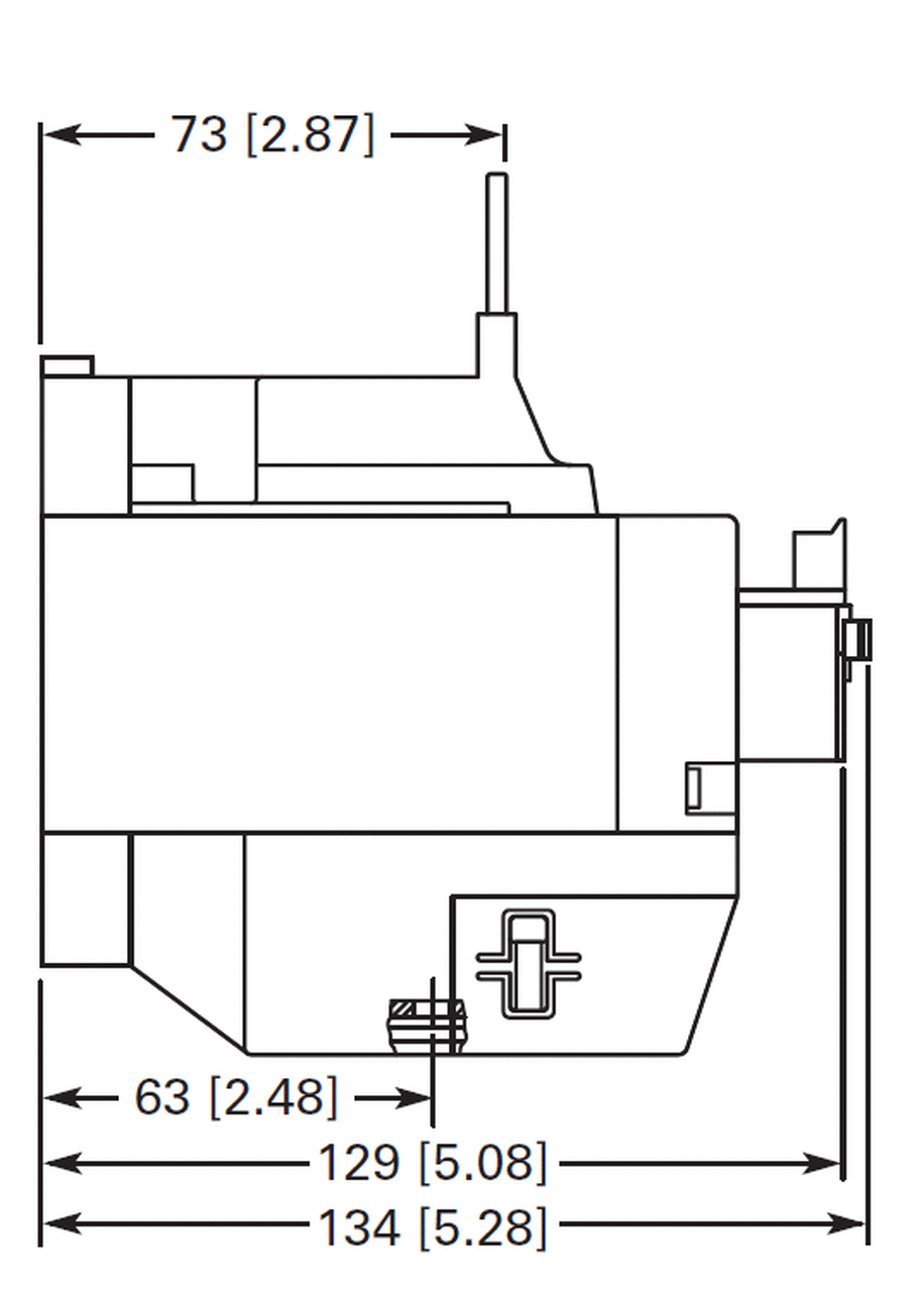 Eaton/Moeller ZB150-35 side dimensions