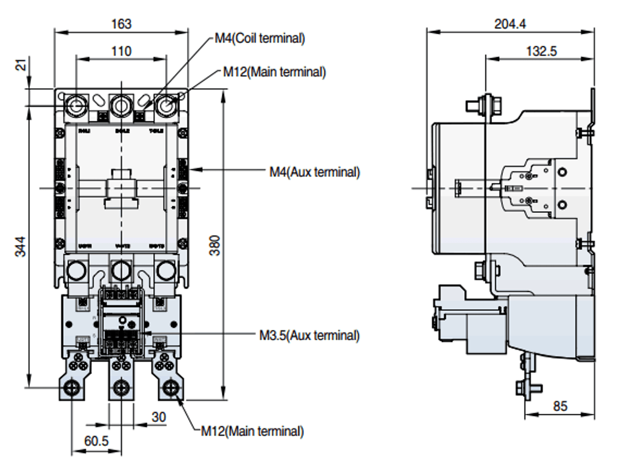 LS Metasol MC-400a-AC24 dimensions