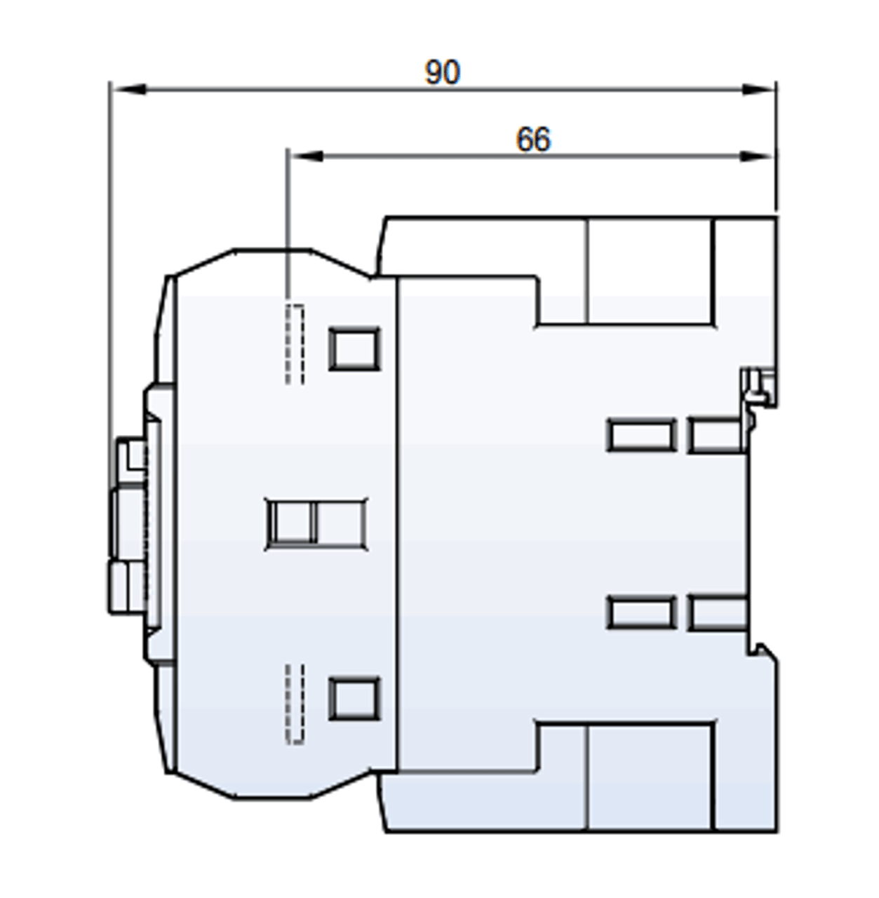 Metasol MC-32A-AC120 side dimensions