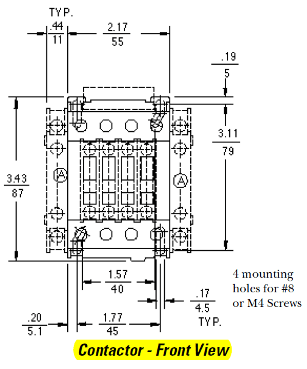 GE CL45A310M front dimensions