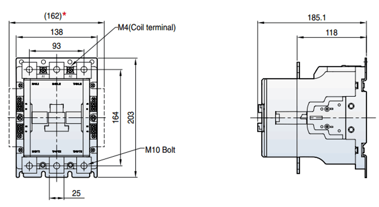 LS Metasol MC-225a-AC120 dimensions