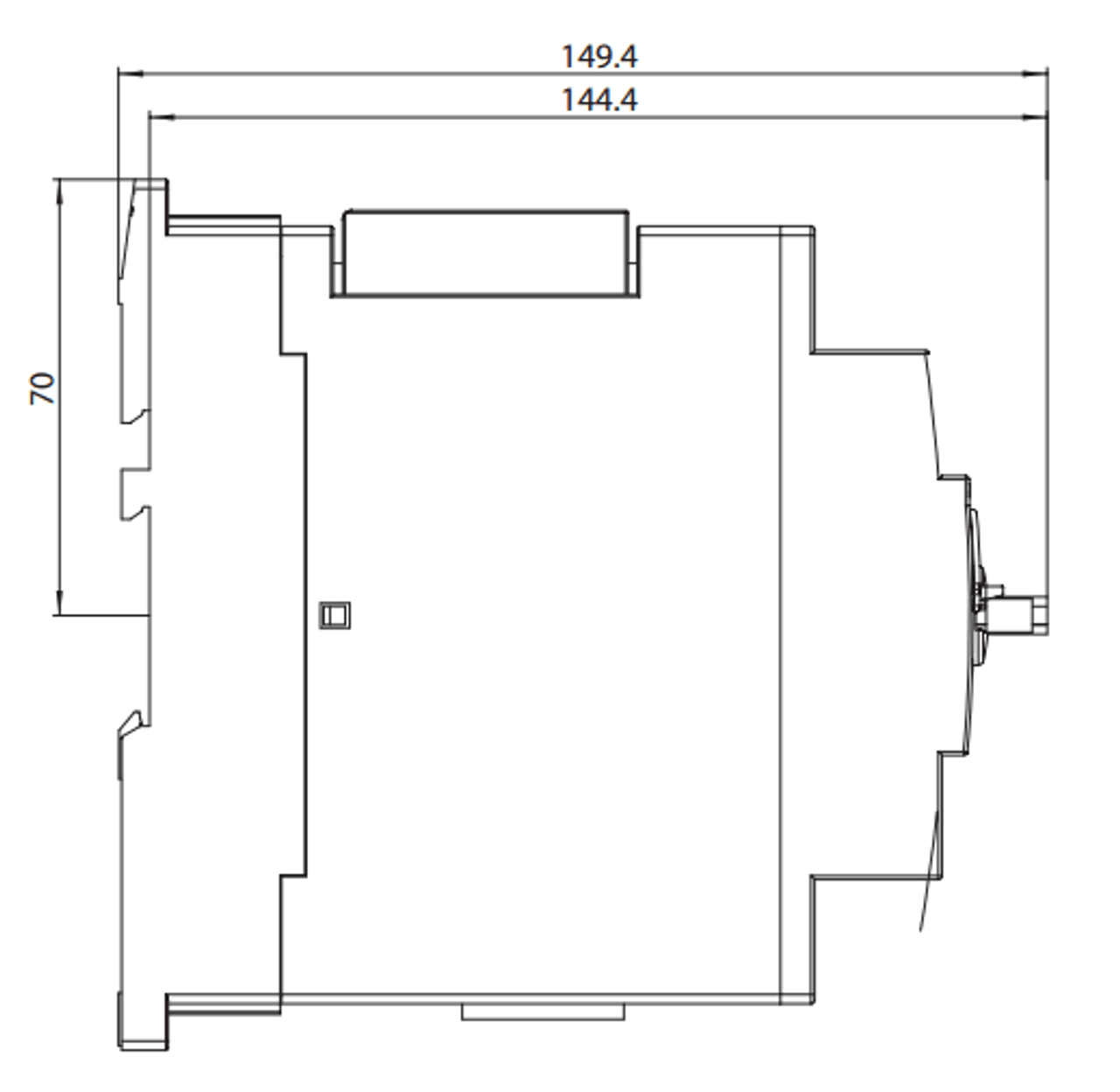 Siemens 3RV2031-4SA10 side dimensions