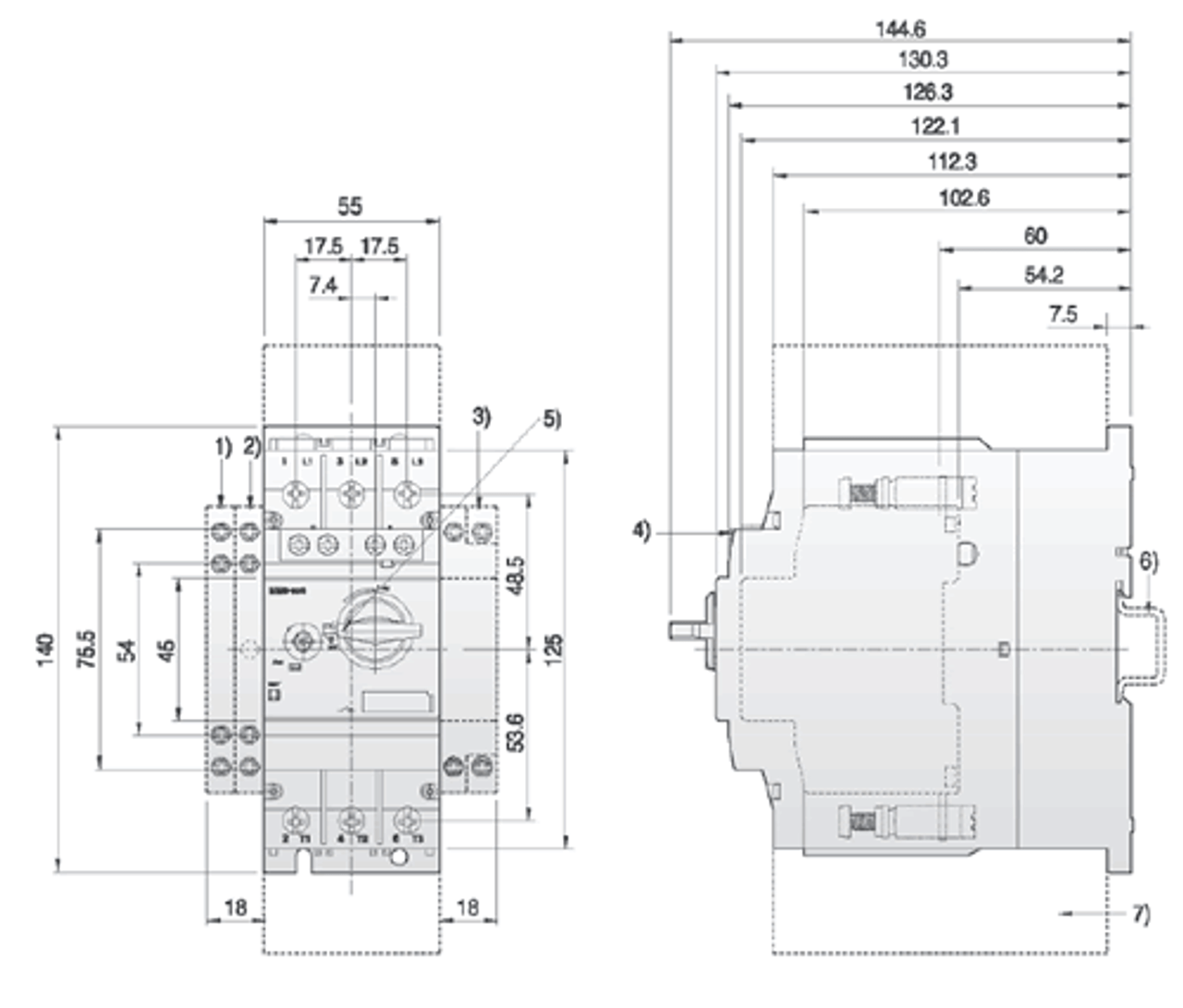 Benshaw RMSP-63H-13A dimensions