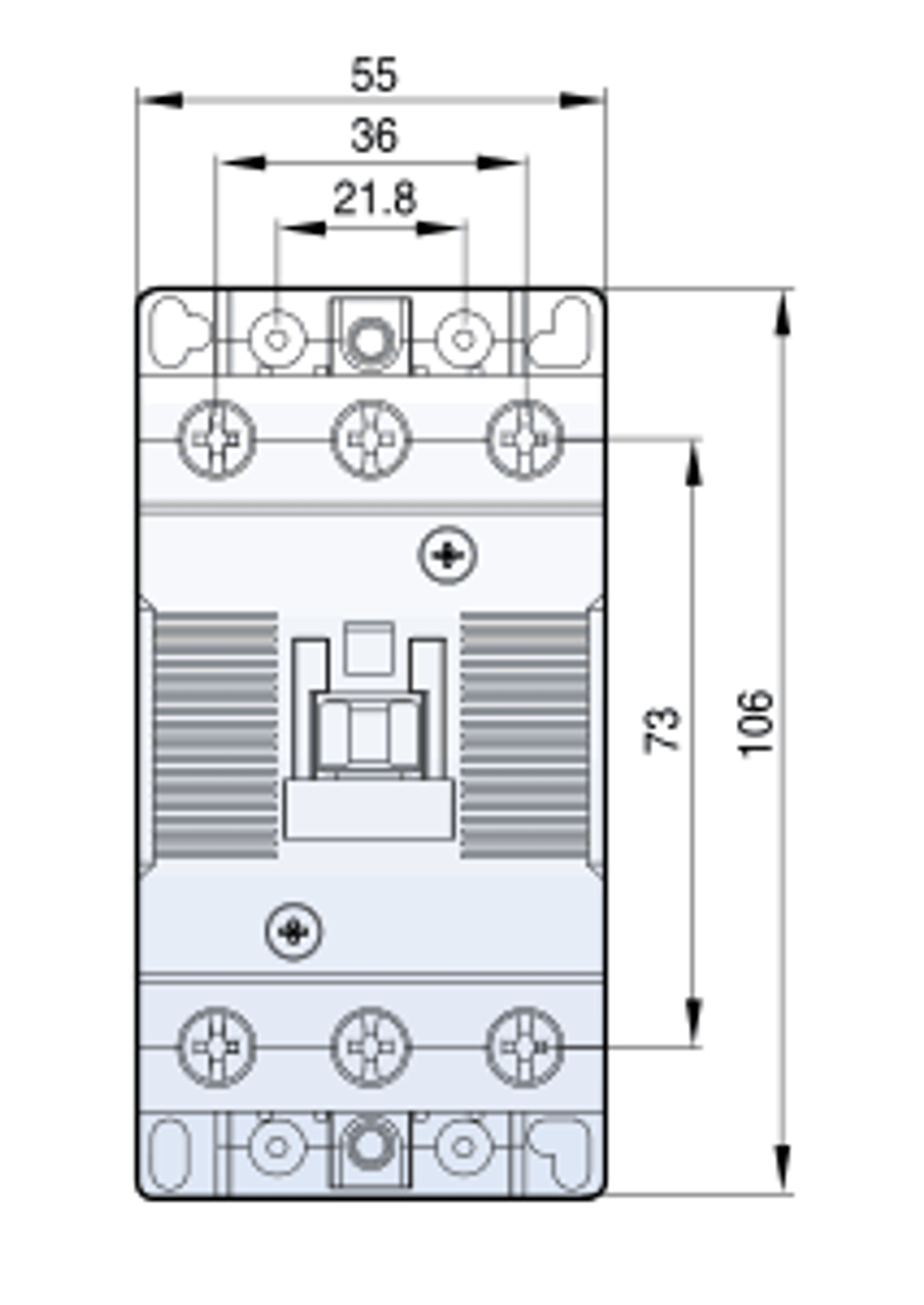 Metasol MC-50A-AC120 front dimensions