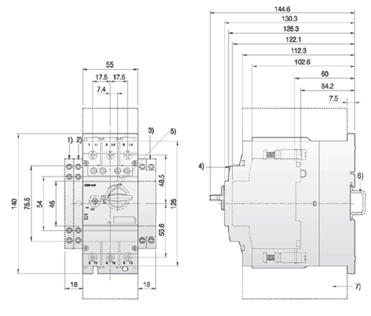Benshaw RMSP-63H-50A dimensions