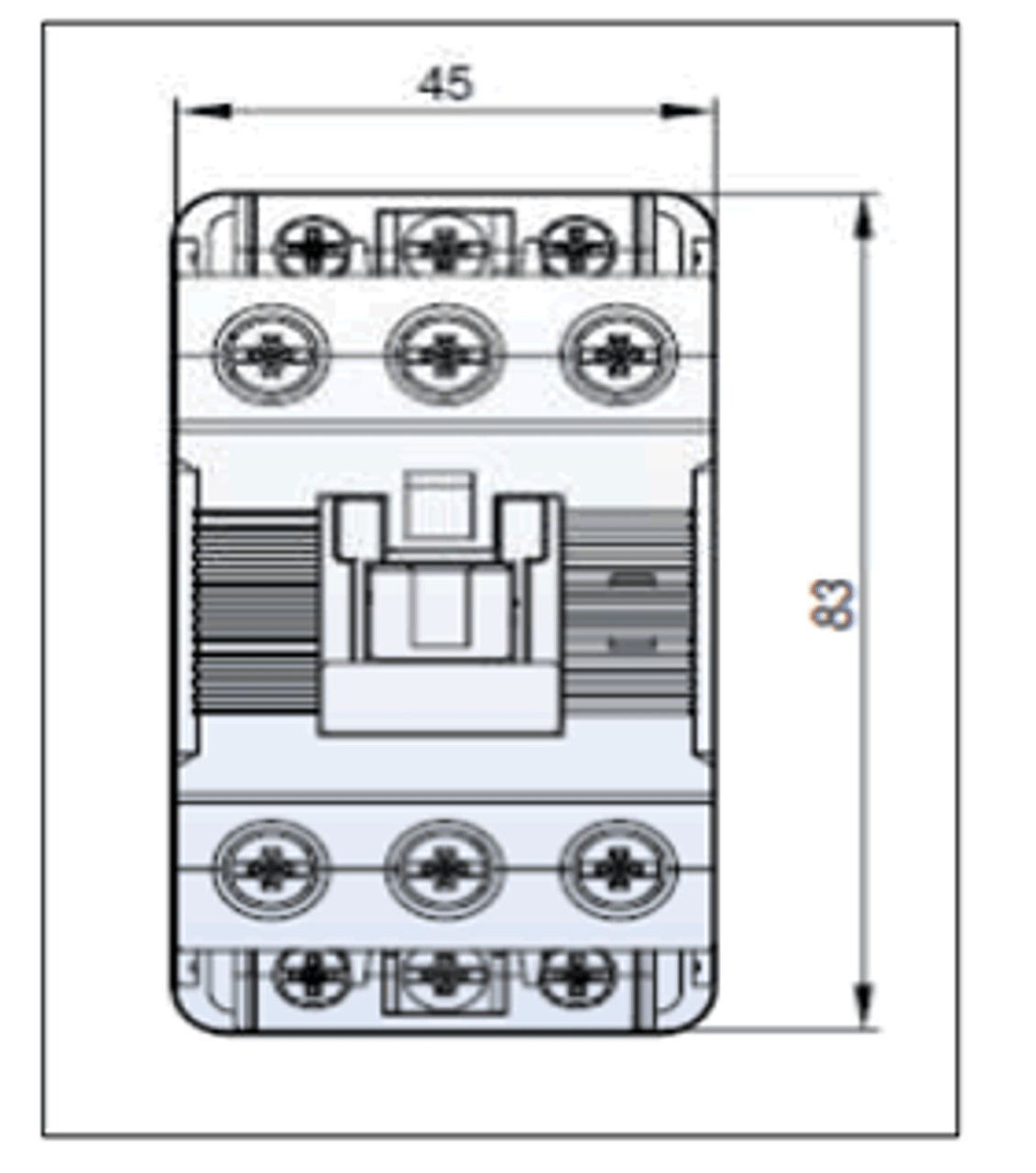 Benshaw RC-32A front dimensions