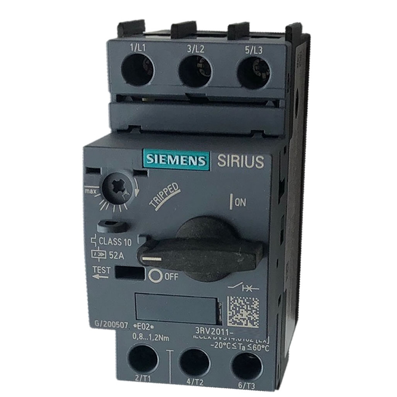 Siemens 3RV2011-1FA10 motor protector | 2.5 to 5.0 AMPS