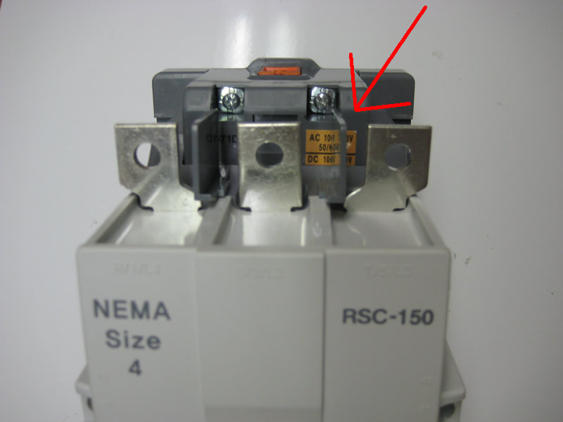 Benshaw RSC-220-U120 RediStart 220A 3-pole contactor coil location