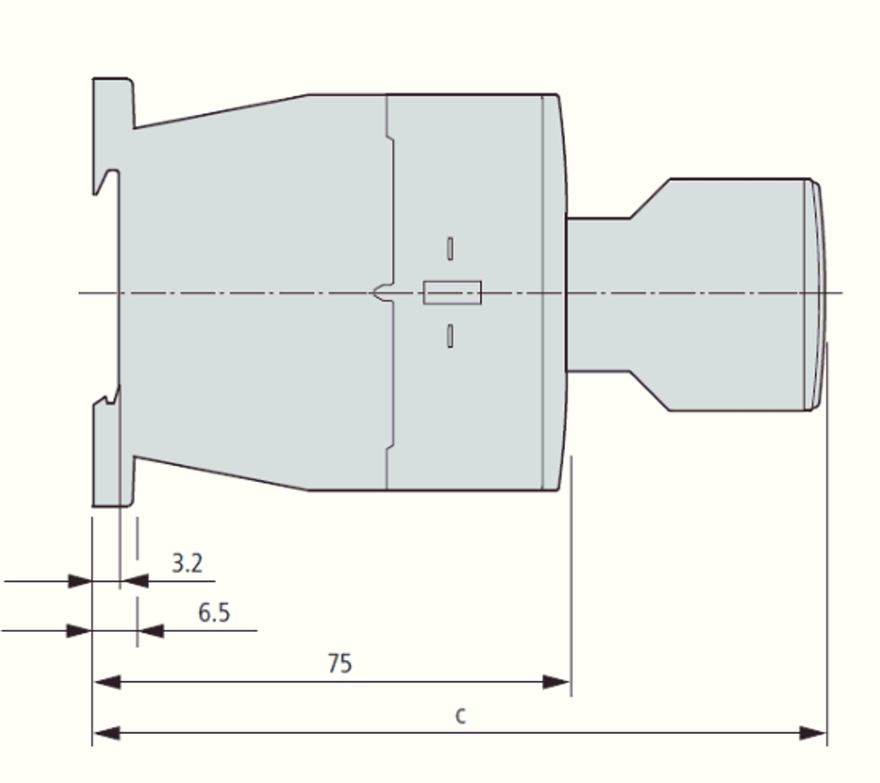Eaton/Moeller DILA-22 120 volt front dimensions