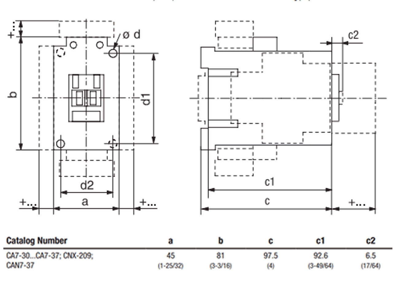 Sprecher and Schuh CA7-37-10-240 dimensions