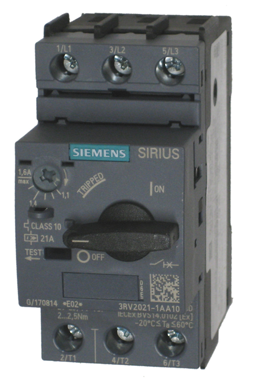 Siemens 3RV2021-1AA10 Manual Motor Protector