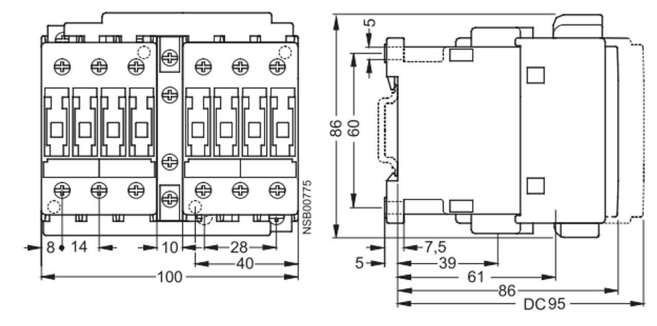 Siemens 3RA1325-8XB30-1AK6 dimensions