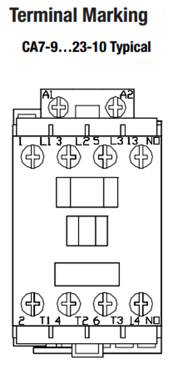 Sprecher and Schuh CA7-23-10-120 terminal markings