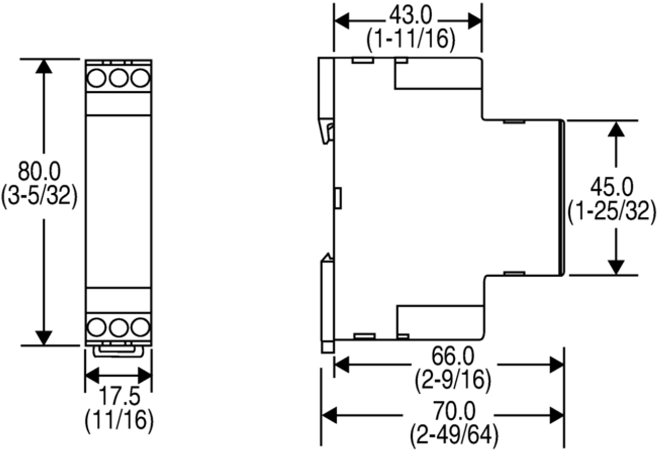 Allen Bradley FEM3T dimensions