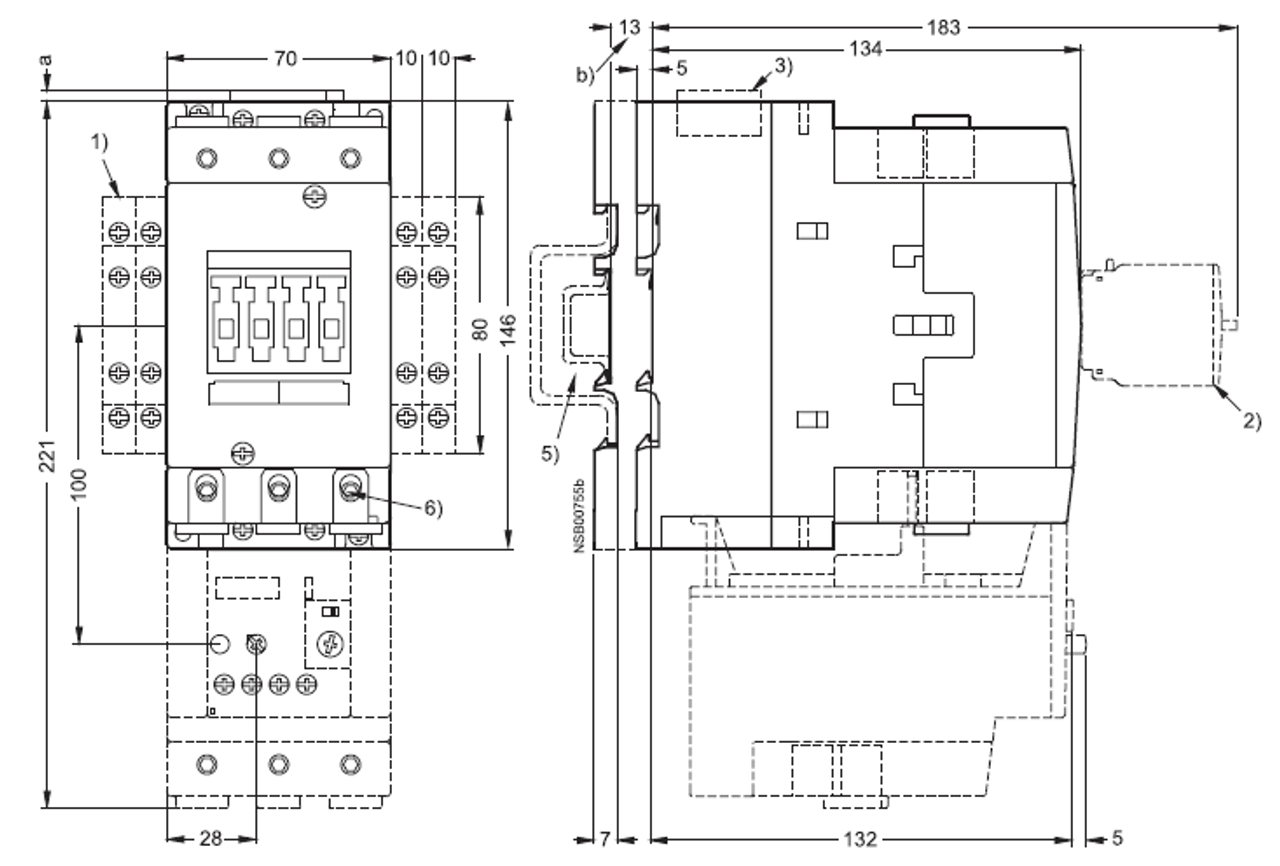 Siemens 3RT2047-1AK60 dimensions