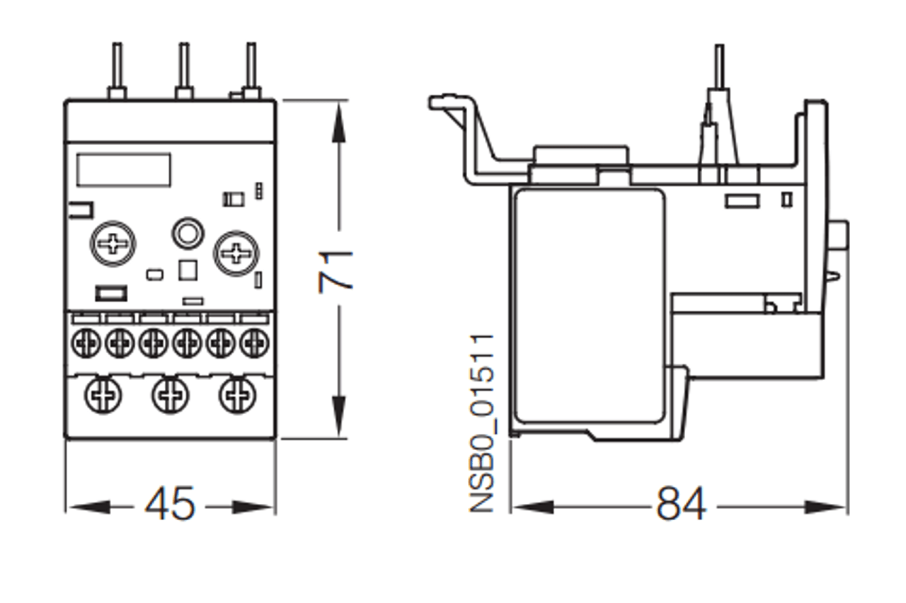 Siemens 3RB3026-1QB0 dimensions