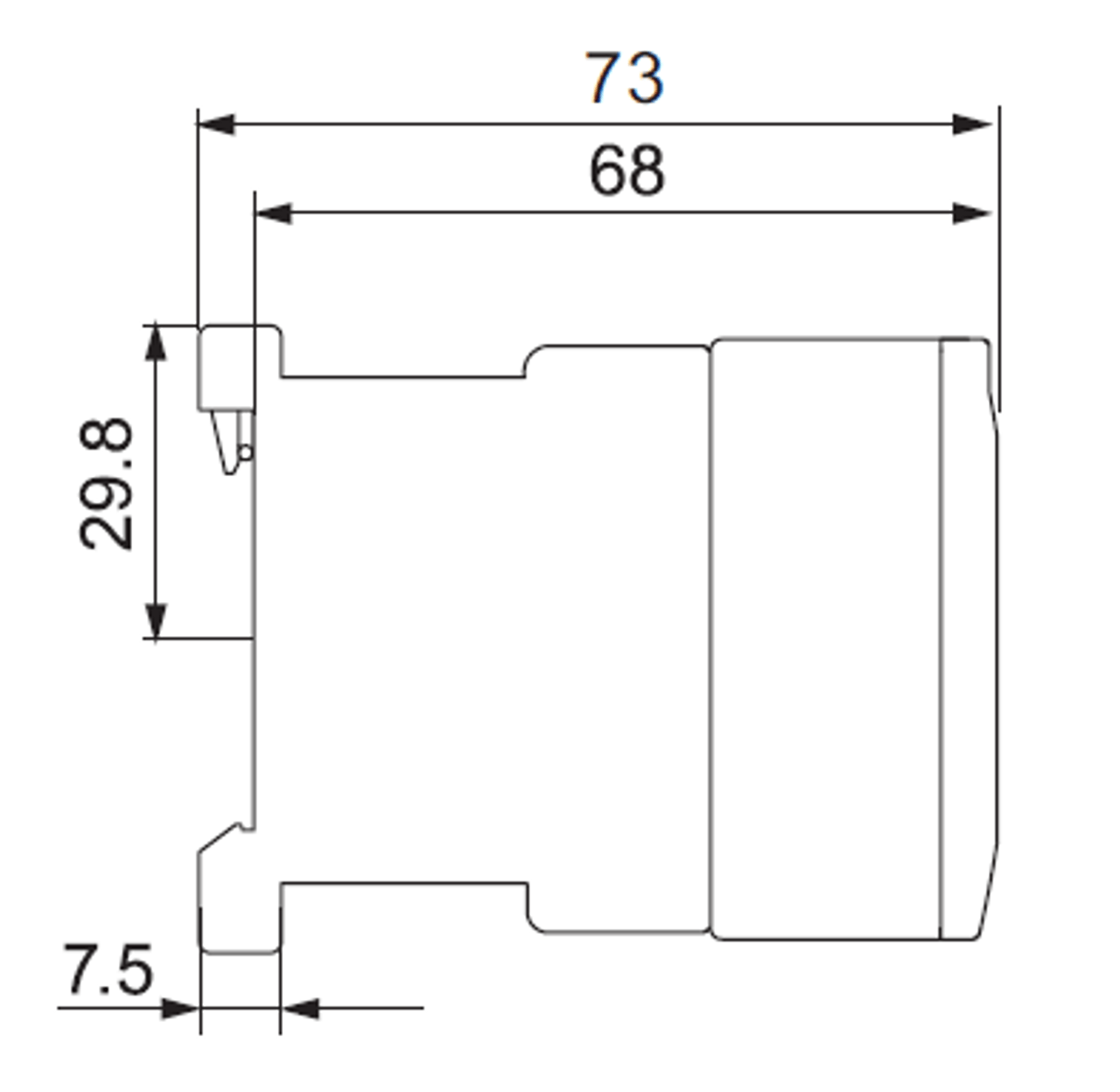 Siemens 3RH2131-1AB00 Side Dimensions