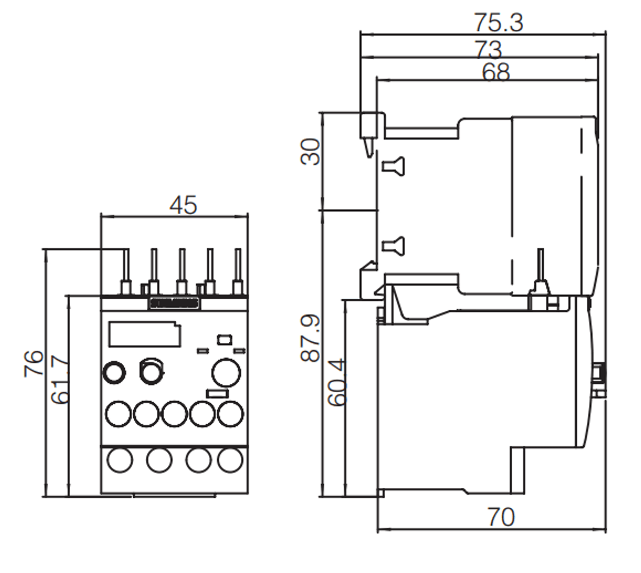 Siemens 3RU2116-1BB0 dimensions