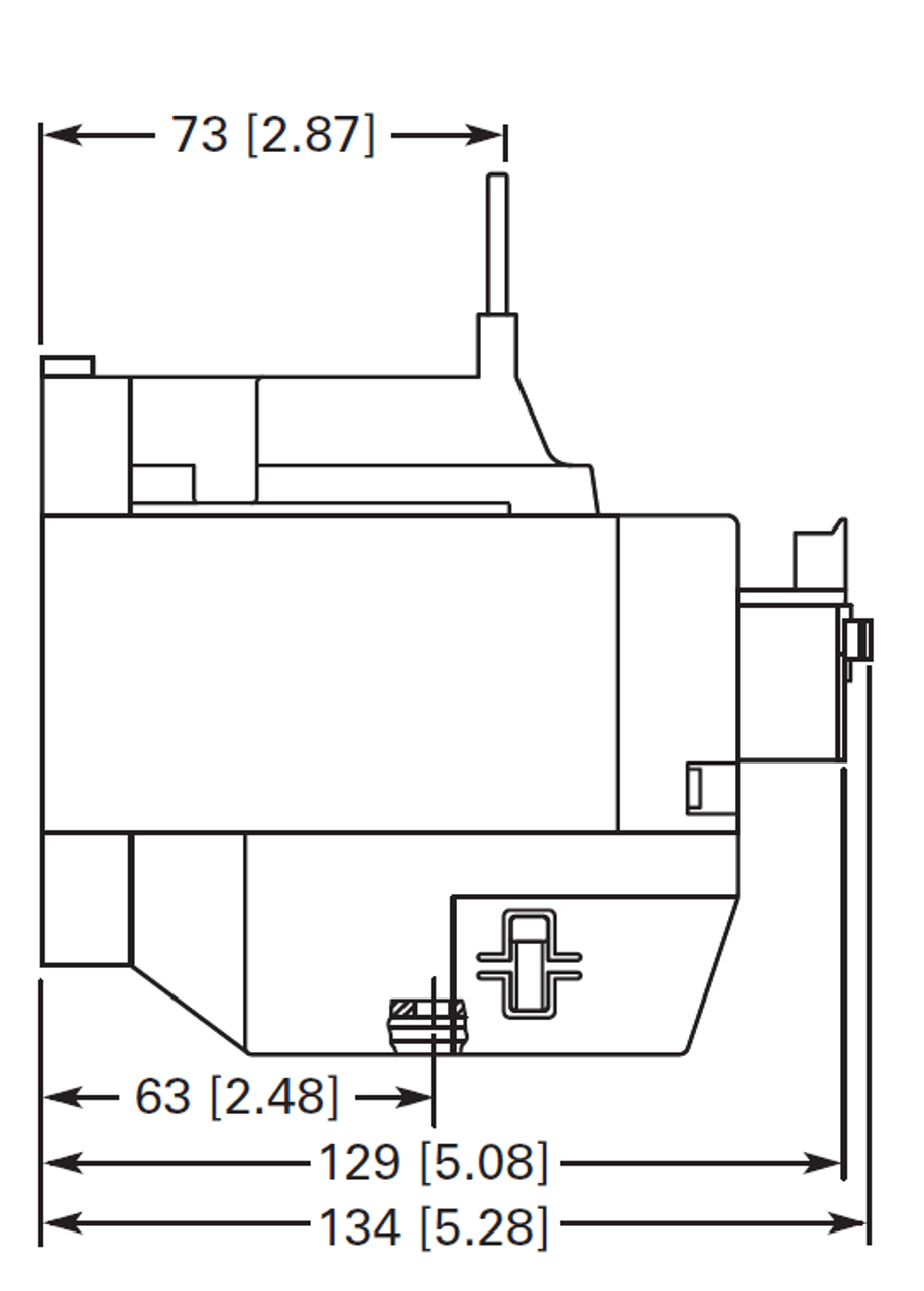 Eaton XTOB125GC1 side dimensions