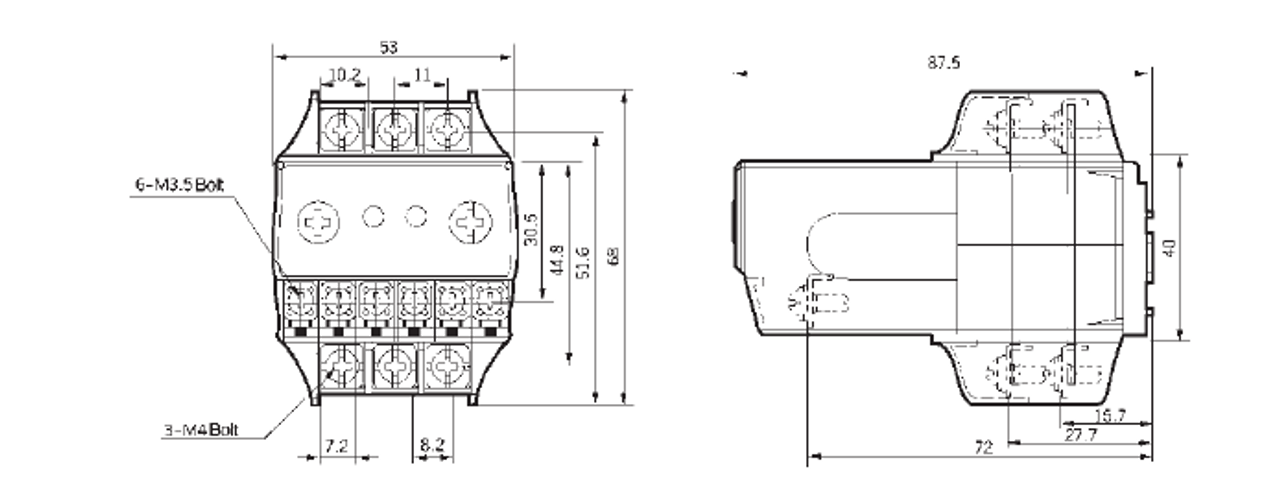 Benshaw SPE-40 dimensions