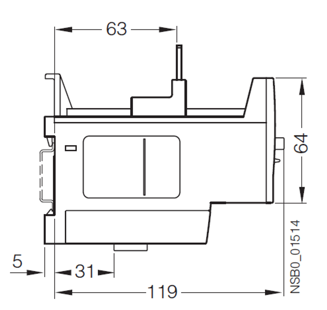 Siemens 3RB3036-1UB0 side dimensions