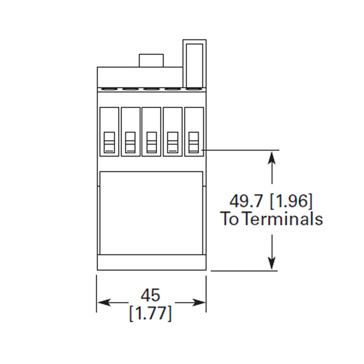 Eaton XTSC012BB top dimensions