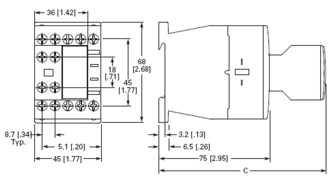 Eaton XTCE007B10G dimensions