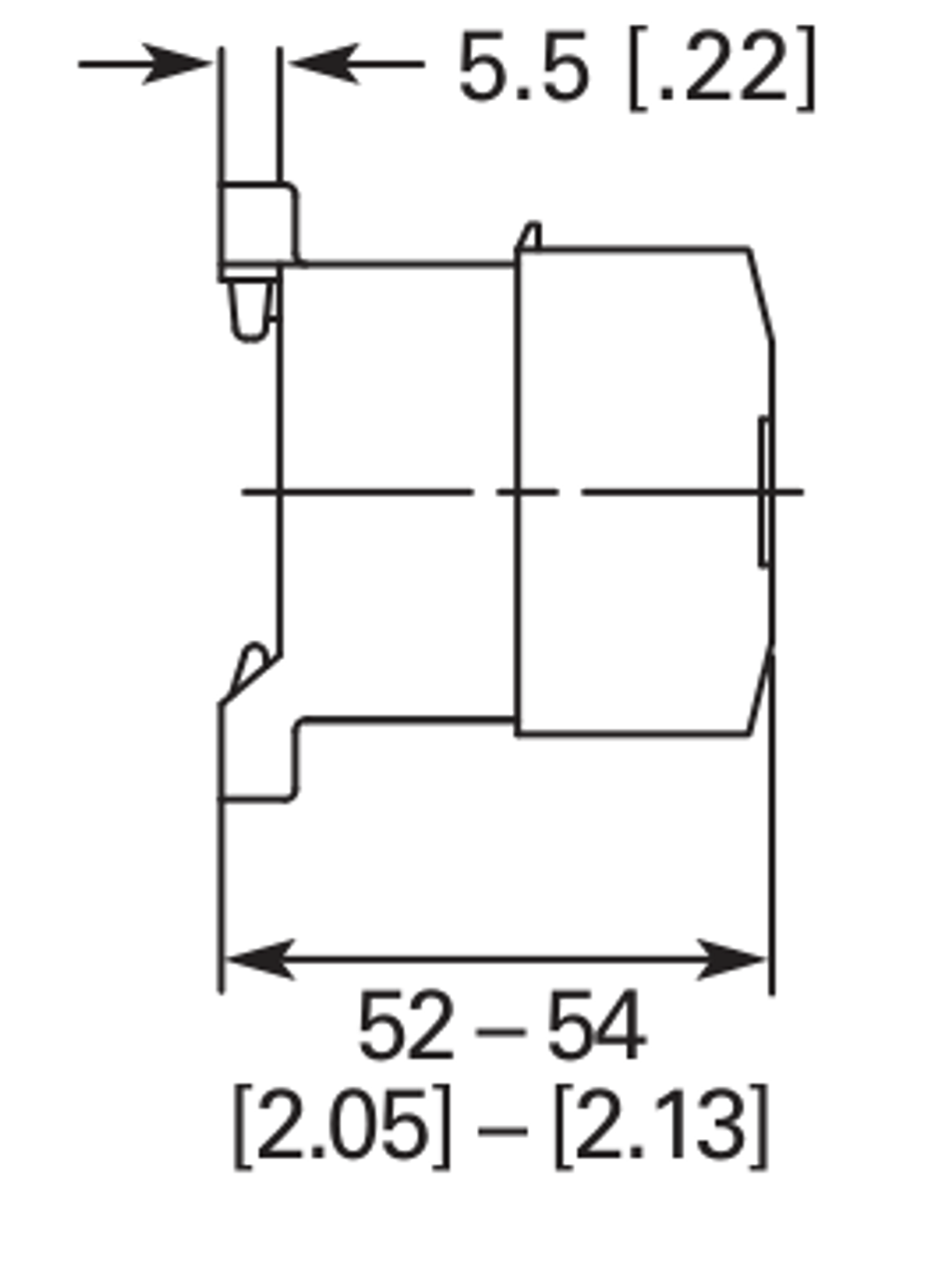 Eaton XTRM10A22D side dimensions