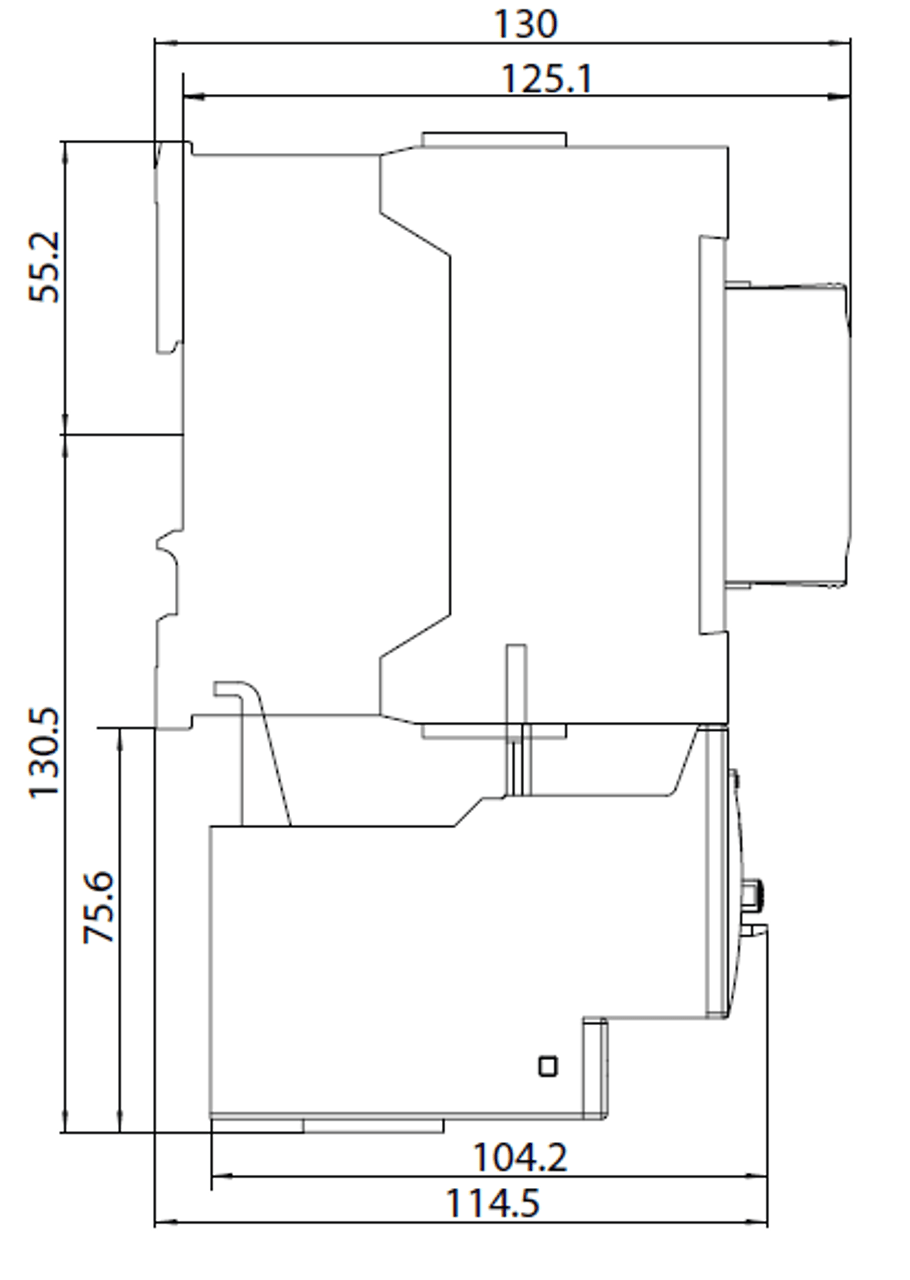 3RU2136-4QB0 Side Dimensions