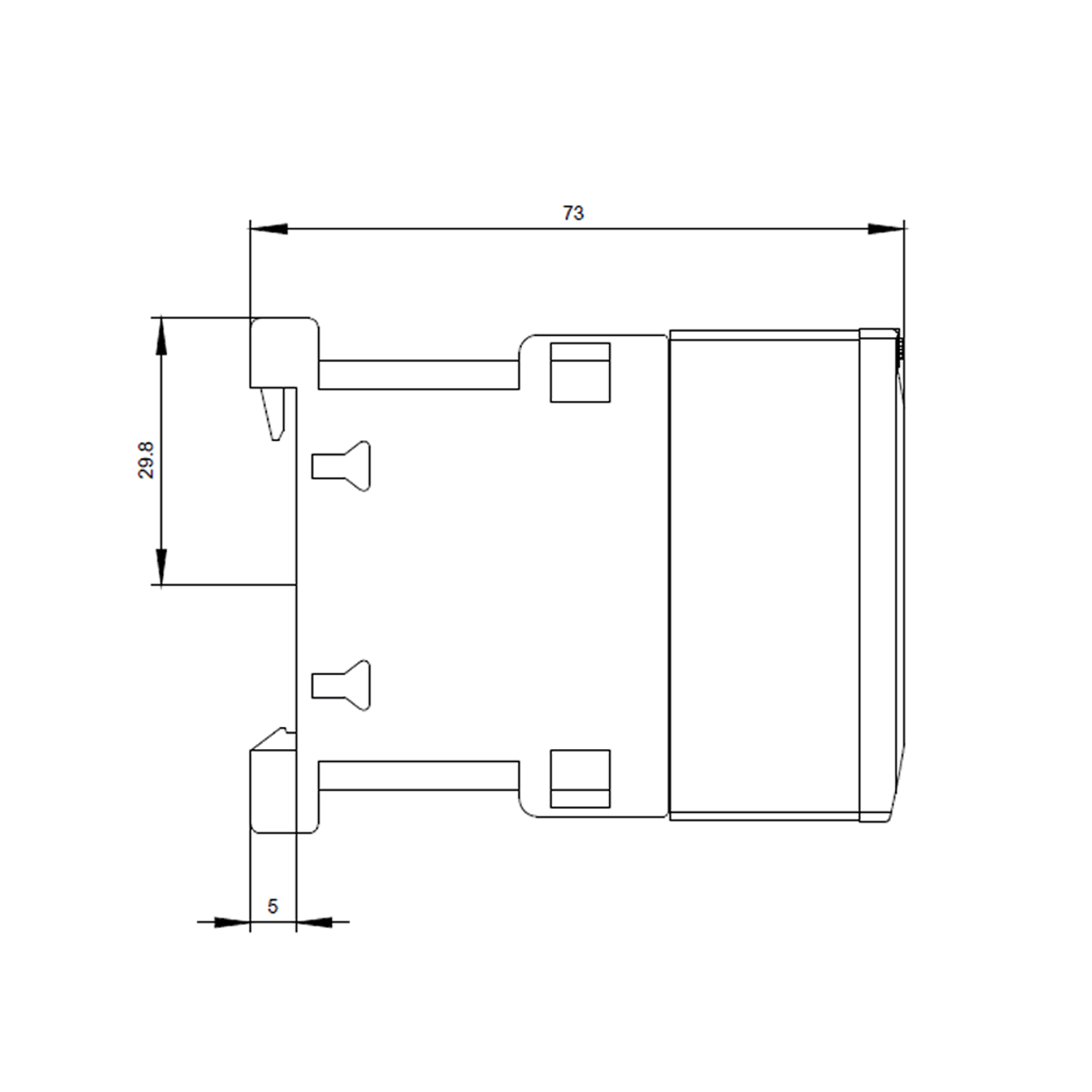 Siemens 3RT2317-1AK60 side dimensions