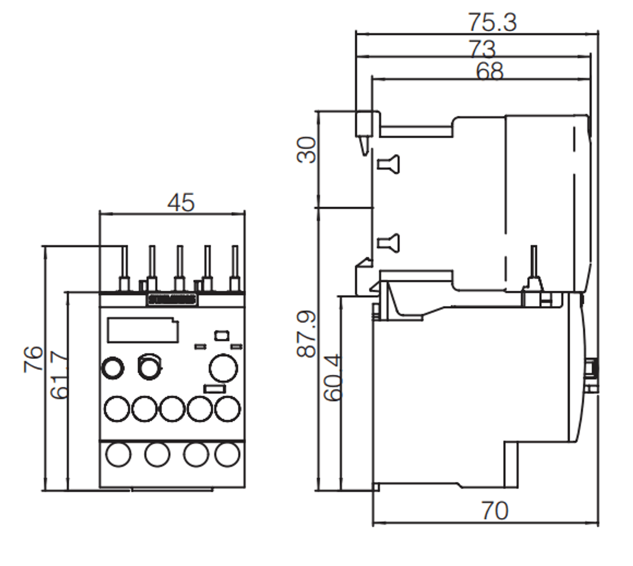 Siemens 3RU2116-0DB0 dimensions