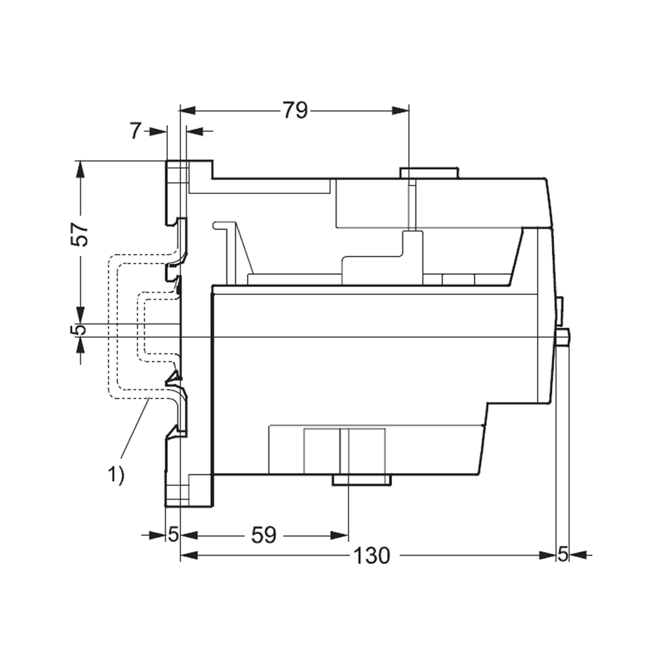 Siemens 3RU2146-4FB0 side dimensions