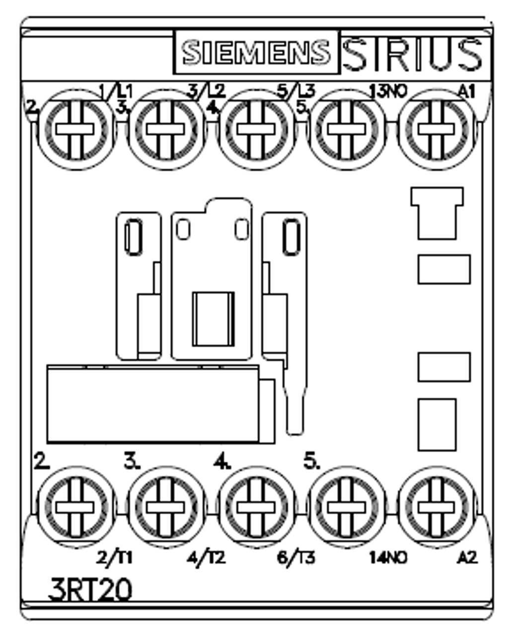 Siemens 3RT2015-1BW42 terminal designations