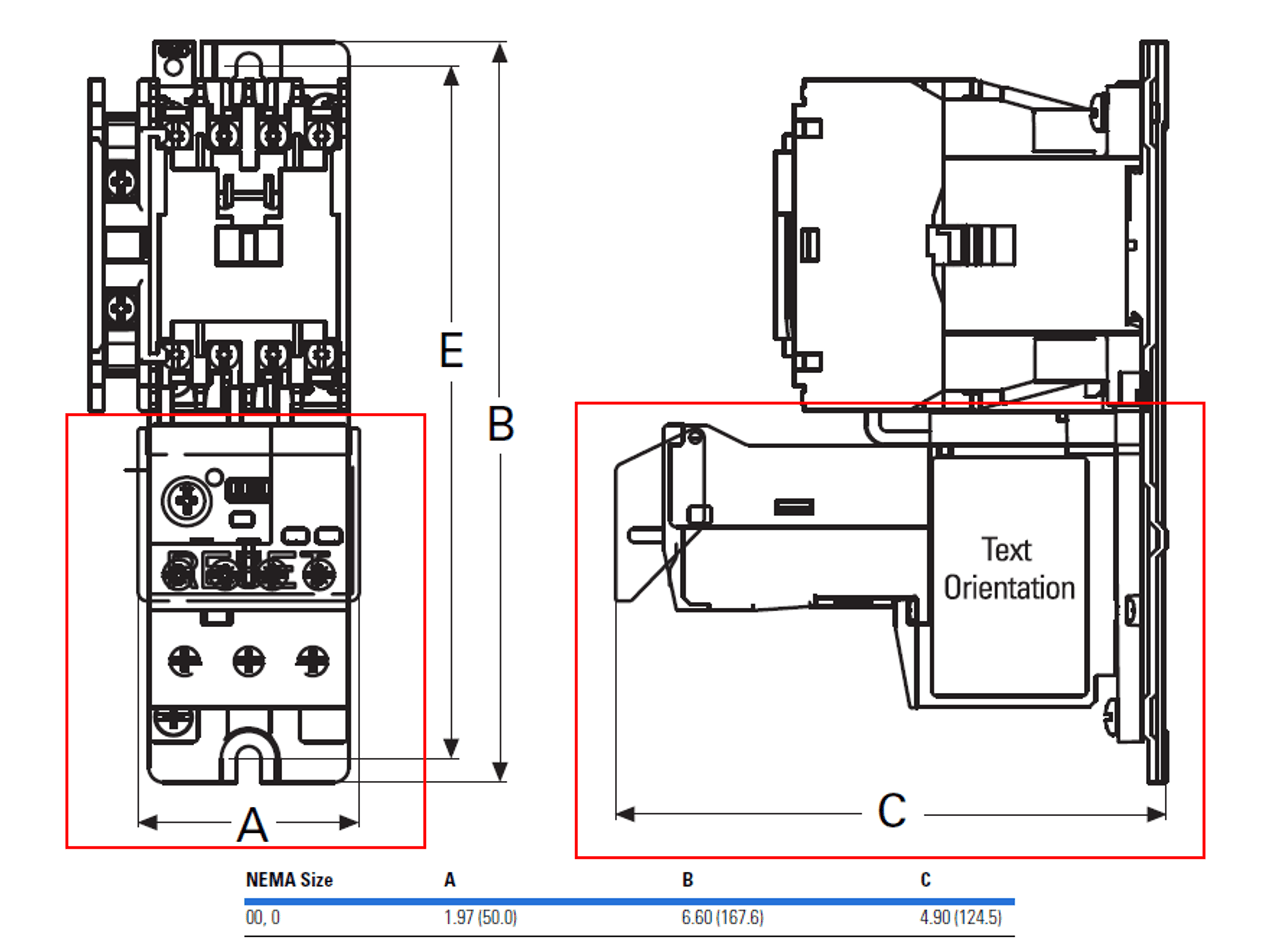 Eaton C440A1A1P6SF0 dimensions