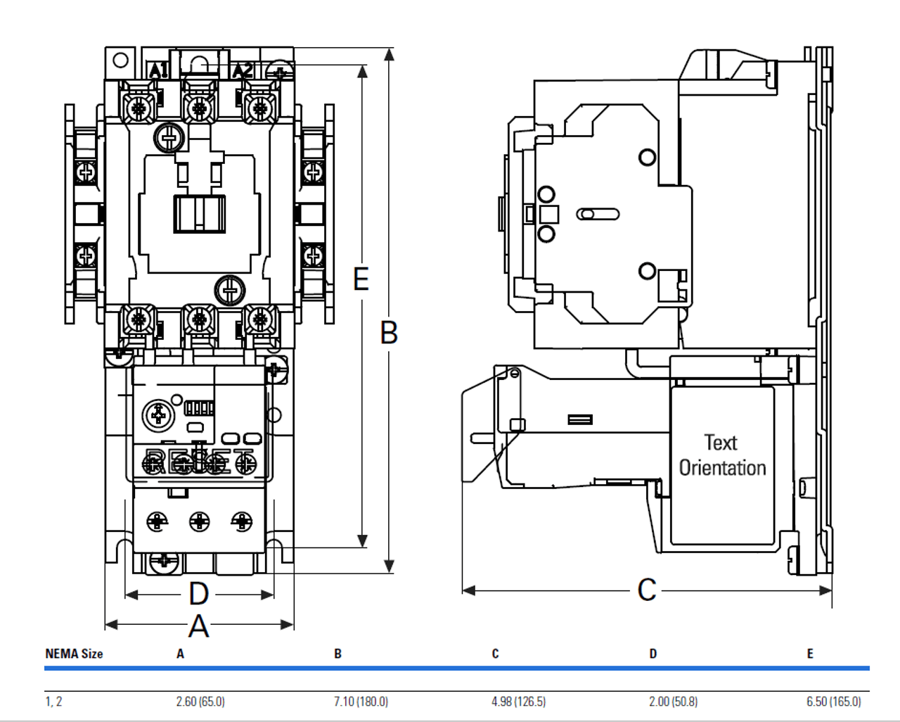 Eaton C440A1A020SF1 dimensions