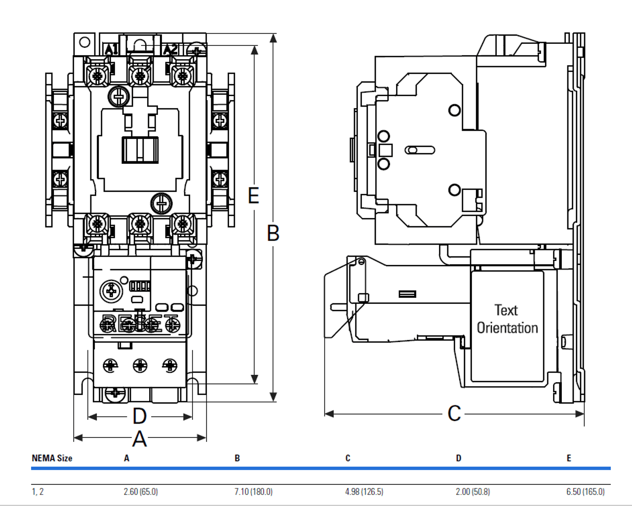 Eaton C440A1A005SF2 dimensions