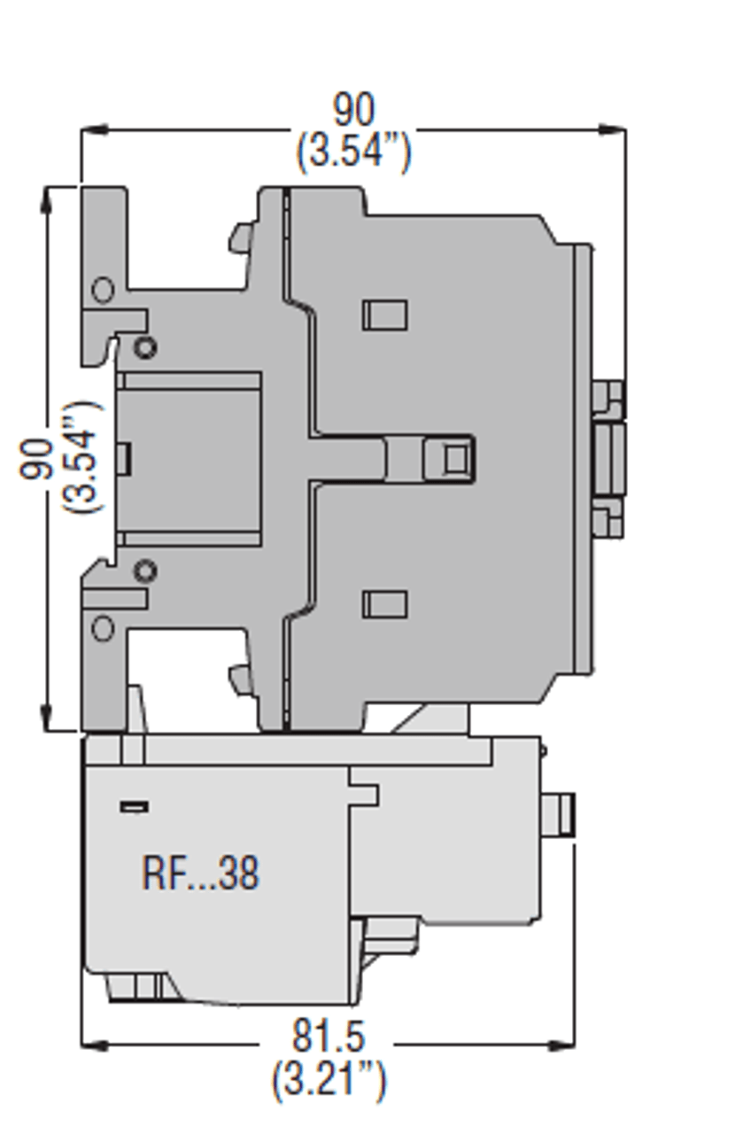 Lovato DPBF2600A12060 side dimensions